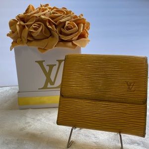 Louis Vuitton Epi Yellow and Purple Wallet